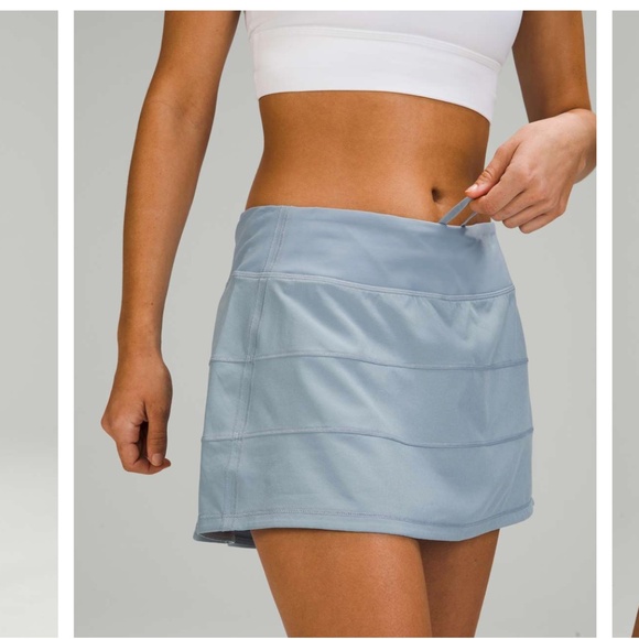 Lululemon Pace Rival Skirt Skort Chambray Sz 8 - Picture 2 of 9